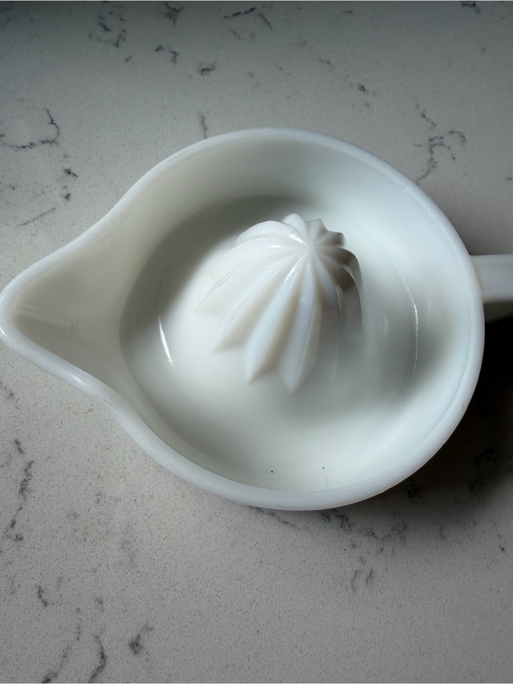 1950's Sunkist White Milk Glass Citrus Juicer Reamer